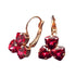 Серьги "Bermudu Trīsstūris III (Scarlet)" с кристаллами Swarovski™